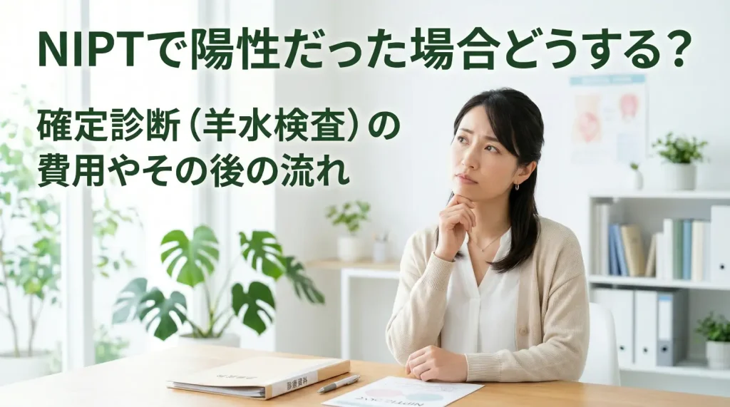 NIPTで陽性だった場合どうする？確定診断（羊水検査）の費用やその後の流れ